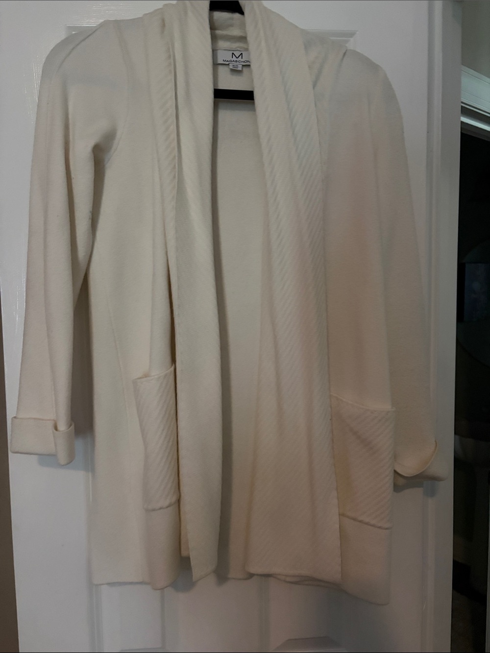 Mossimo Supply Co. Cream Open-Front Knit Cardigan